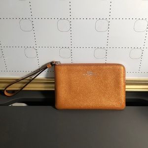 Orange Coach Wristlet
